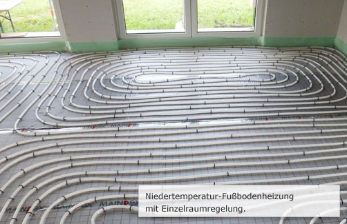 Haustechnik: Niedertemperatur-Fußbodenheizung
